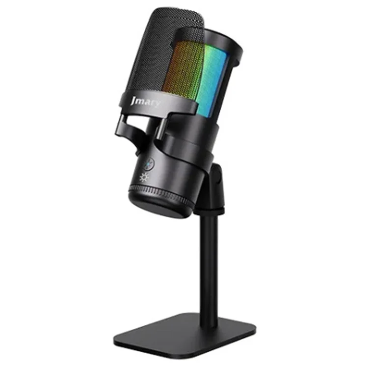 Bilişim Burada JMARY MC-PW13 Sıfır Gecikme Mikrafon RGB Işık Plug and Play Masaüstü Yayıncı Oyuncu Mikrofonu